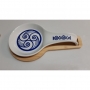 Reposa Cuchara porcelana Lua con base de bambú 87387 23,5X13XH3,5cm
