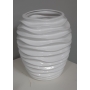 Florero Waves Blanco cerámica 28x32cm