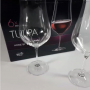 Caja de 6 Copas para Vino Tulipa burdeos y vino tinto cristal Bohemia 550ml
