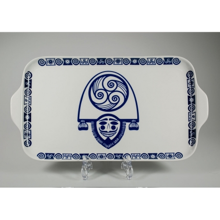 Bandeja Porcelana rectangular mod Celta Cigarron Gracia 40 cm largo