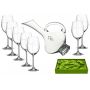 Juego de vino Gastro 590, 6 copas con decantadora 2610 T 203 Rombos encadenados Set