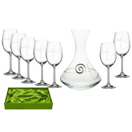 Juego de Vino Gastro 590, 6 copas con decantadora 31AA09 (talla 203) Set espiral