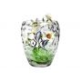 Florero de cristal decorado rama bolas 30 x 23 cm