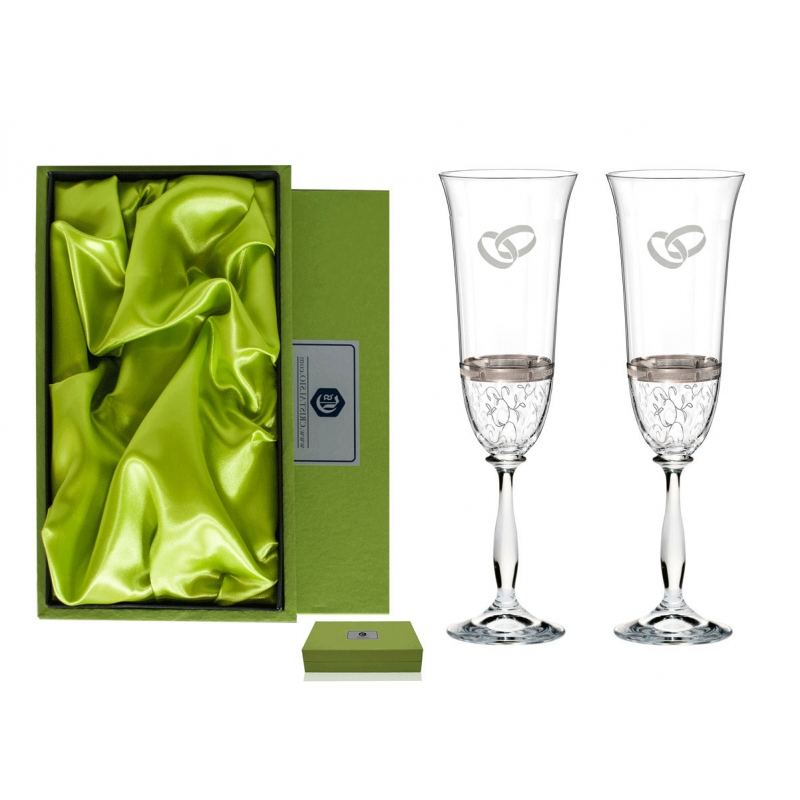 Copas cava o champan personalizadas para bodas de plata grabadas